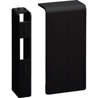 Заглушка торцевая HAGER SL new, крышка 40 мм, для профиля 20х80мм, графитово-чёрный